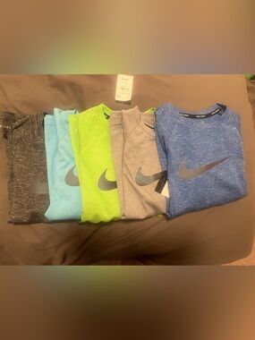 Nike Swimshirt Tee Bundle Pack — Blue, Gray, Neon Green, Light Aqua, Charcoal